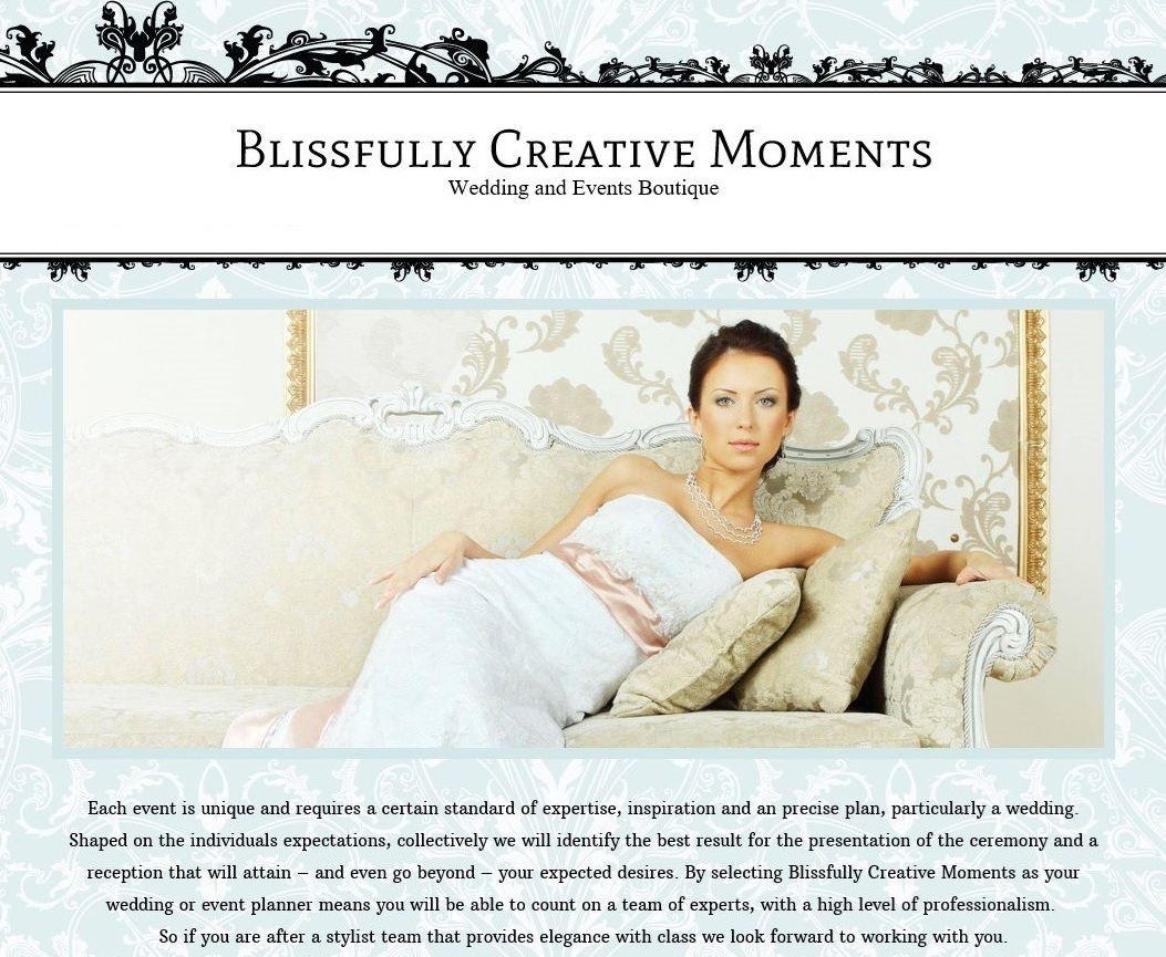 Blissfully Creative Moments Weddings and Events Planner